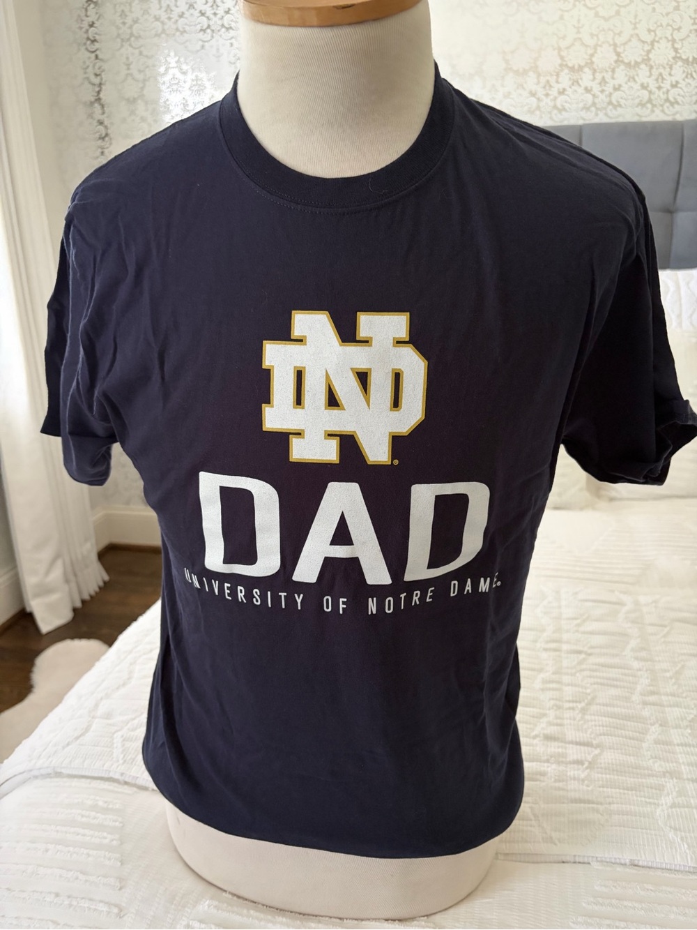 Champion Navy Notre Dame DAD Logo T‑Shirt